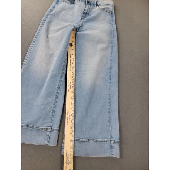 Banana Republic Jeans Womens 27/4 Light Wash High-Rise Wide Leg Crop Denim - Picture 2 of 12